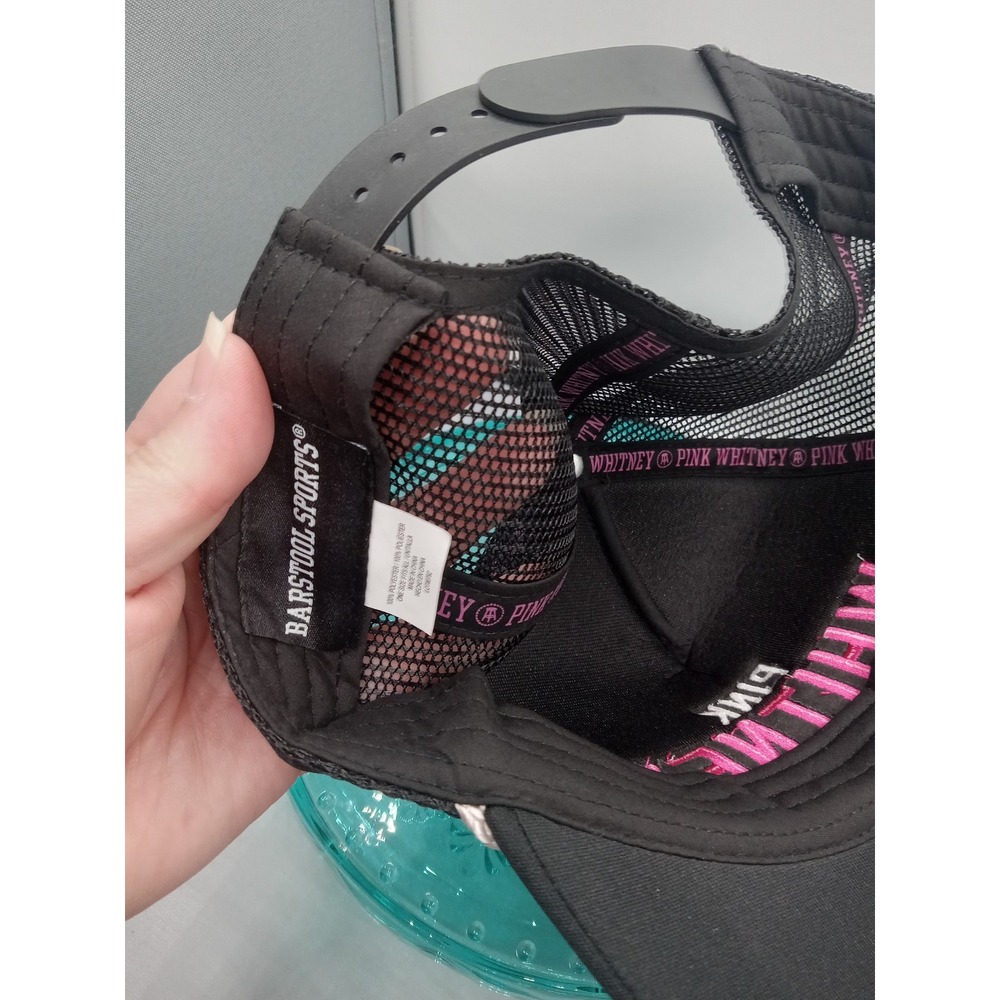 Pink Whitney Trucker Hat Unisex OSFM Black Excellent Barstool Sports Snapback - Picture 6 of 10